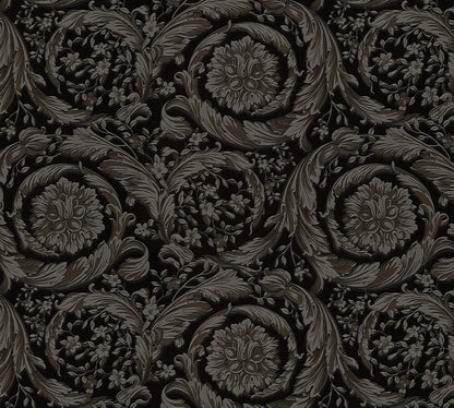 Versace Barocco Grau Schwarz - 10,05 m x 0,70 m