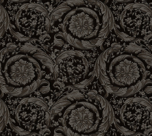 Versace Barocco Grau Schwarz - 10,05 m x 0,70 m