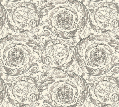 Versace Barocco Grau Weiß - 10,05 m x 0,70 m