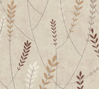 Mustertapete Gräser Beige-Braun - 10,05 m x 0,53 m