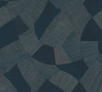 Mustertapete Geometrische Bögen Dunkelblau - 10,05 m x 0,53 m