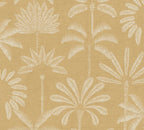 Mustertapete Palmen-Silhouetten Ocker-Gold - 10,05 m x 0,53 m