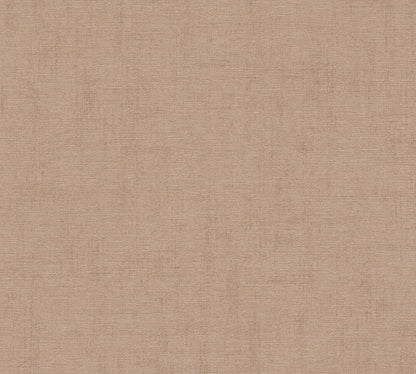Mustertapete Leinenoptik Mocca - 10,05 m x 0,53 m