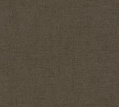 Mustertapete Leinenoptik Dunkelbraun - 10,05 m x 0,53 m