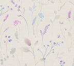 Mustertapete Wiesenblumen Violett & Blau - 10,05 m x 0,53 m