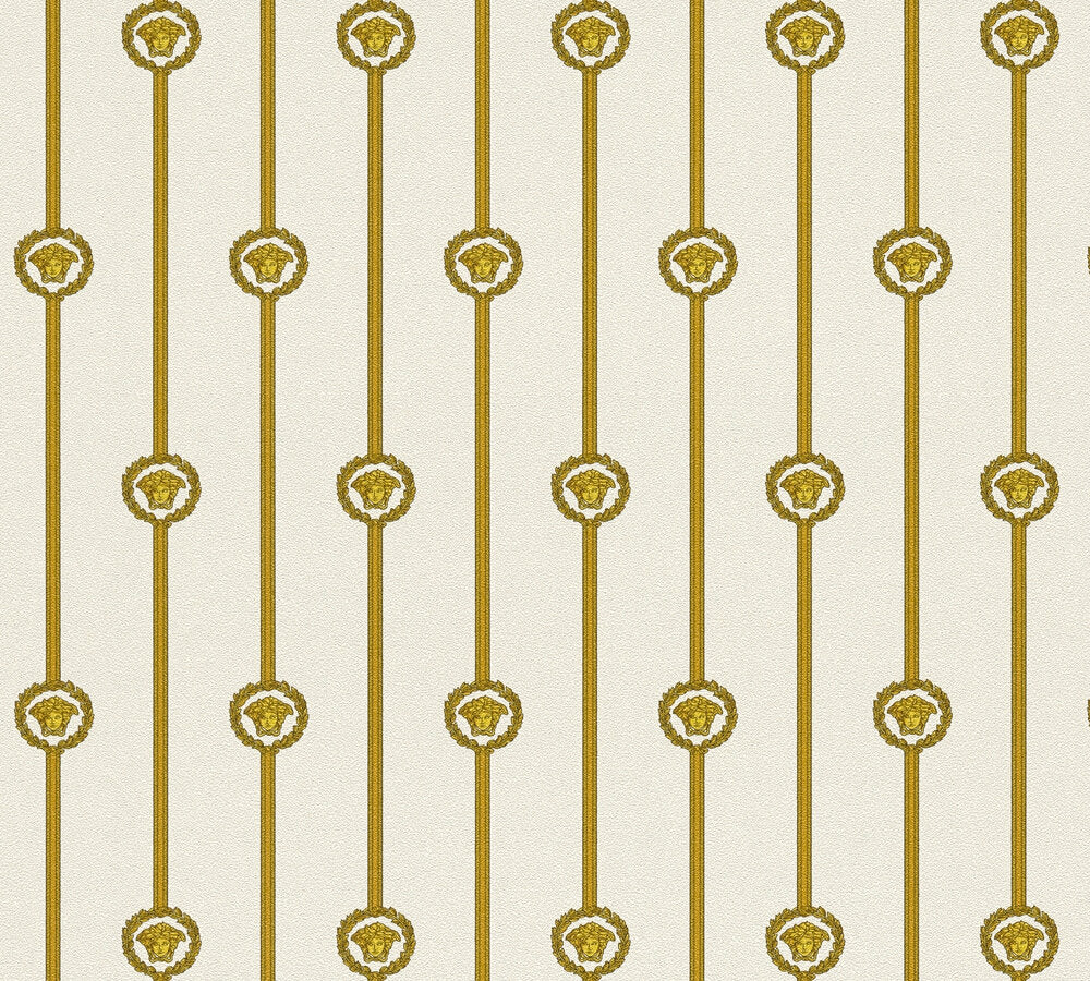 Versace I Love Baroque Weiß Barock Tapete - 10,05 m x 0,70 m