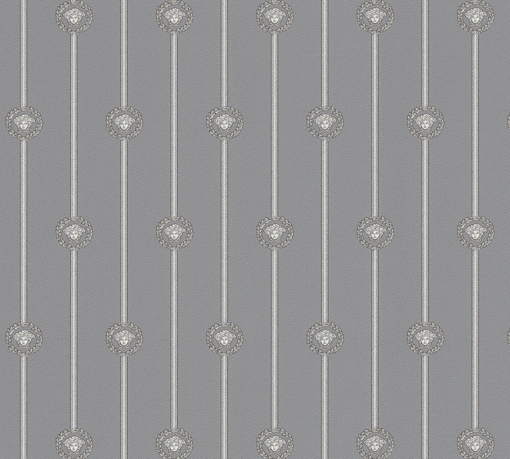 Versace I Love Baroque Grau Barock Tapete - 10,05 m x 0,70 m