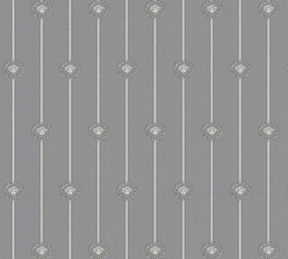 Versace I Love Baroque Grau Barock Tapete - 10,05 m x 0,70 m