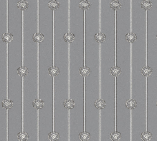 Versace I Love Baroque Grau Barock Tapete - 10,05 m x 0,70 m