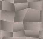 Mustertapete 3D-Geometrie Taupe-Grau - 10,05 m x 0,53 m