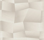Mustertapete 3D-Geometrie Cremeweiß - 10,05 m x 0,53 m
