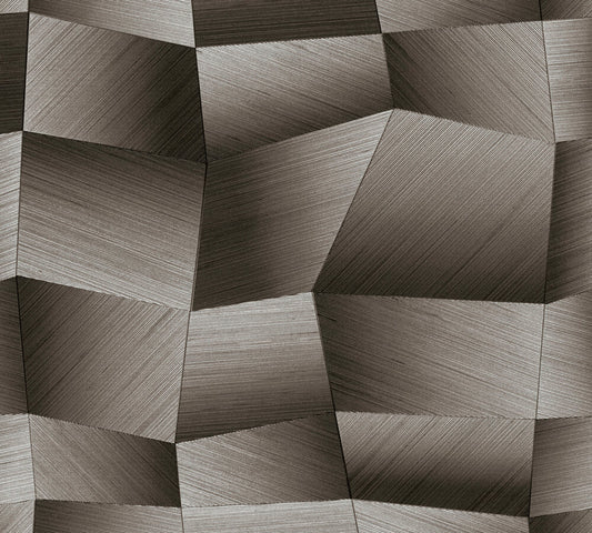Livingwalls Vibes & Styles Damian - Refined Dimensions Geometrische Tapete Grau Schwarz - 10,05 m x 0,53 m