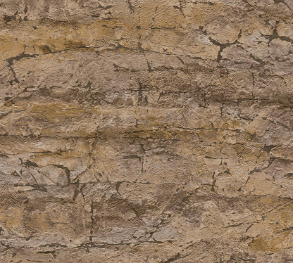 Mustertapete Antik-Putz Erdbraun - 10,05 m x 0,53 m