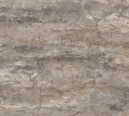 Mustertapete Antik-Putz Grau-Braun - 10,05 m x 0,53 m