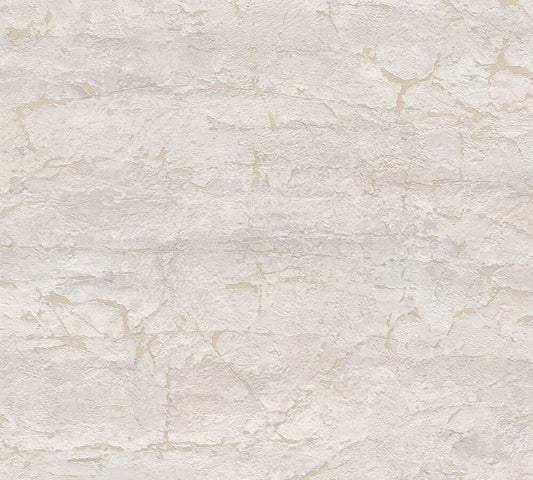 Strukturtapete Antik-Putz Hellgrau-Beige
