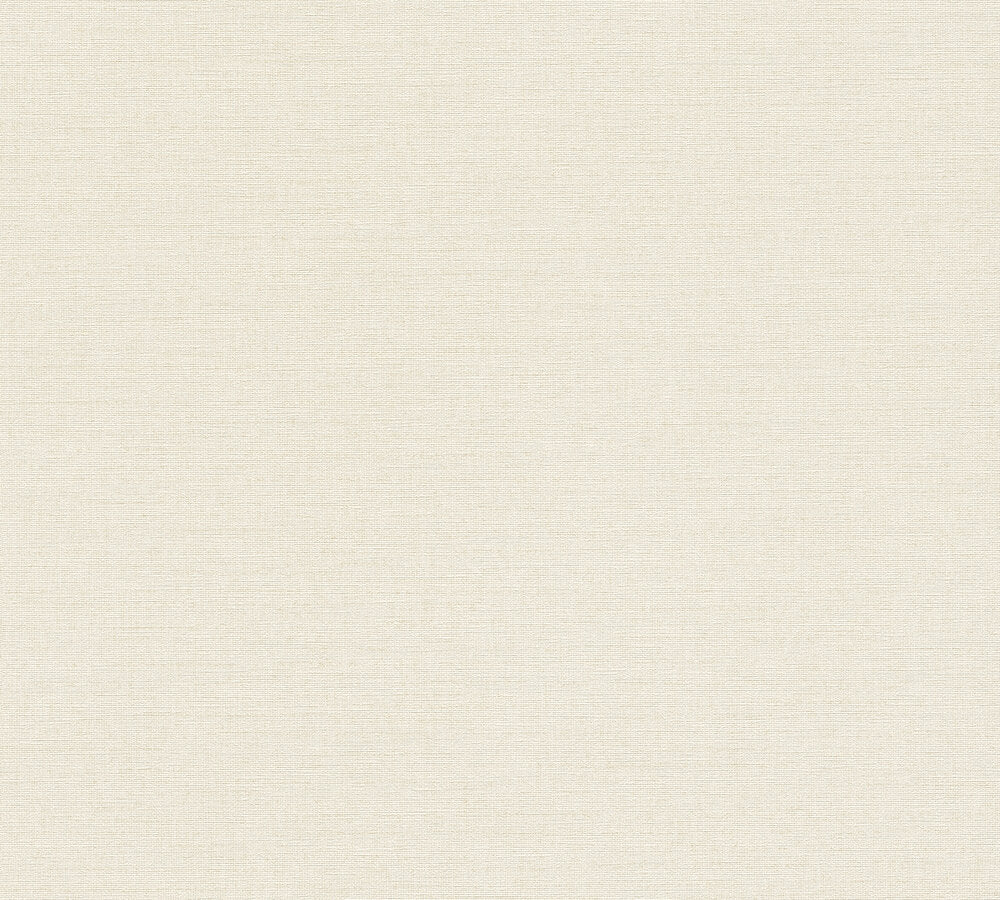Mustertapete Leinen-Optik Creme-Weiß - 10,05 m x 0,53 m