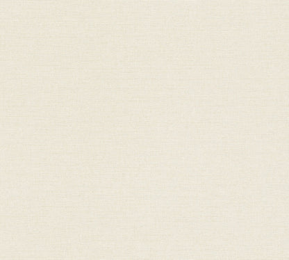 Mustertapete Leinen-Optik Creme-Weiß - 10,05 m x 0,53 m
