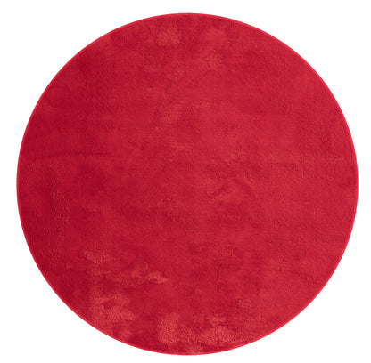 Teppich Samtweich Rot rund - 200cm x 200cm