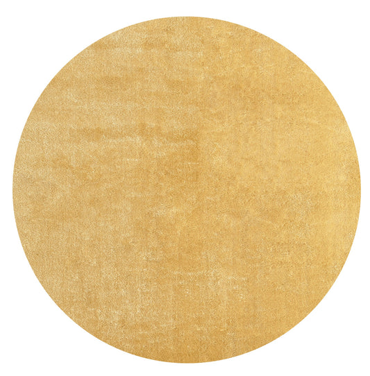 Teppich Kuschelsamttraum Gold rund - 120cm x 120cm