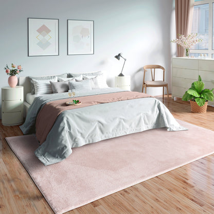 Teppich Kuschelsamtgefühl Rosa rechteckig - 340cm x 240cm