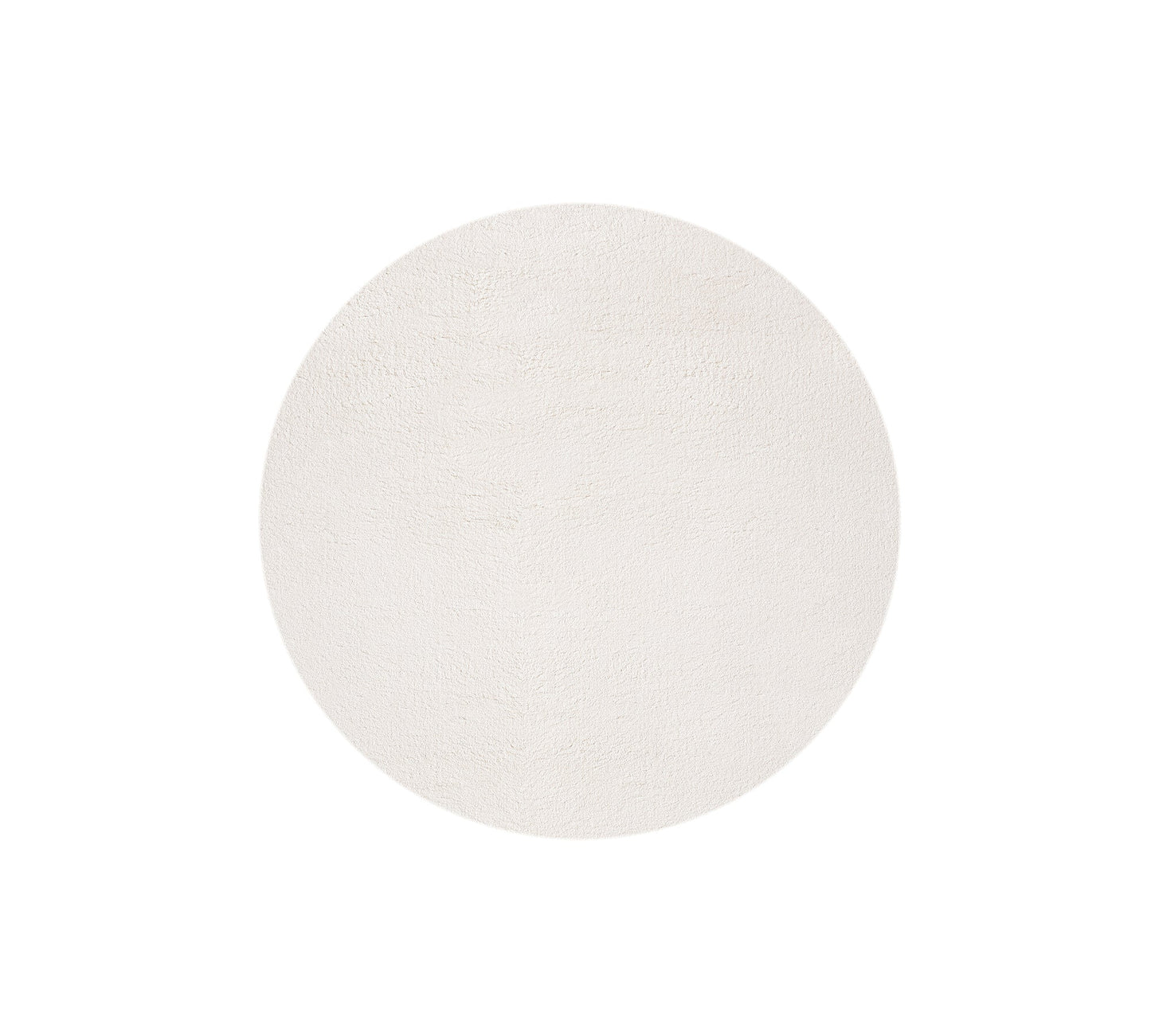 Teppich Edelschimmer Creme rund - 120cm x 120cm