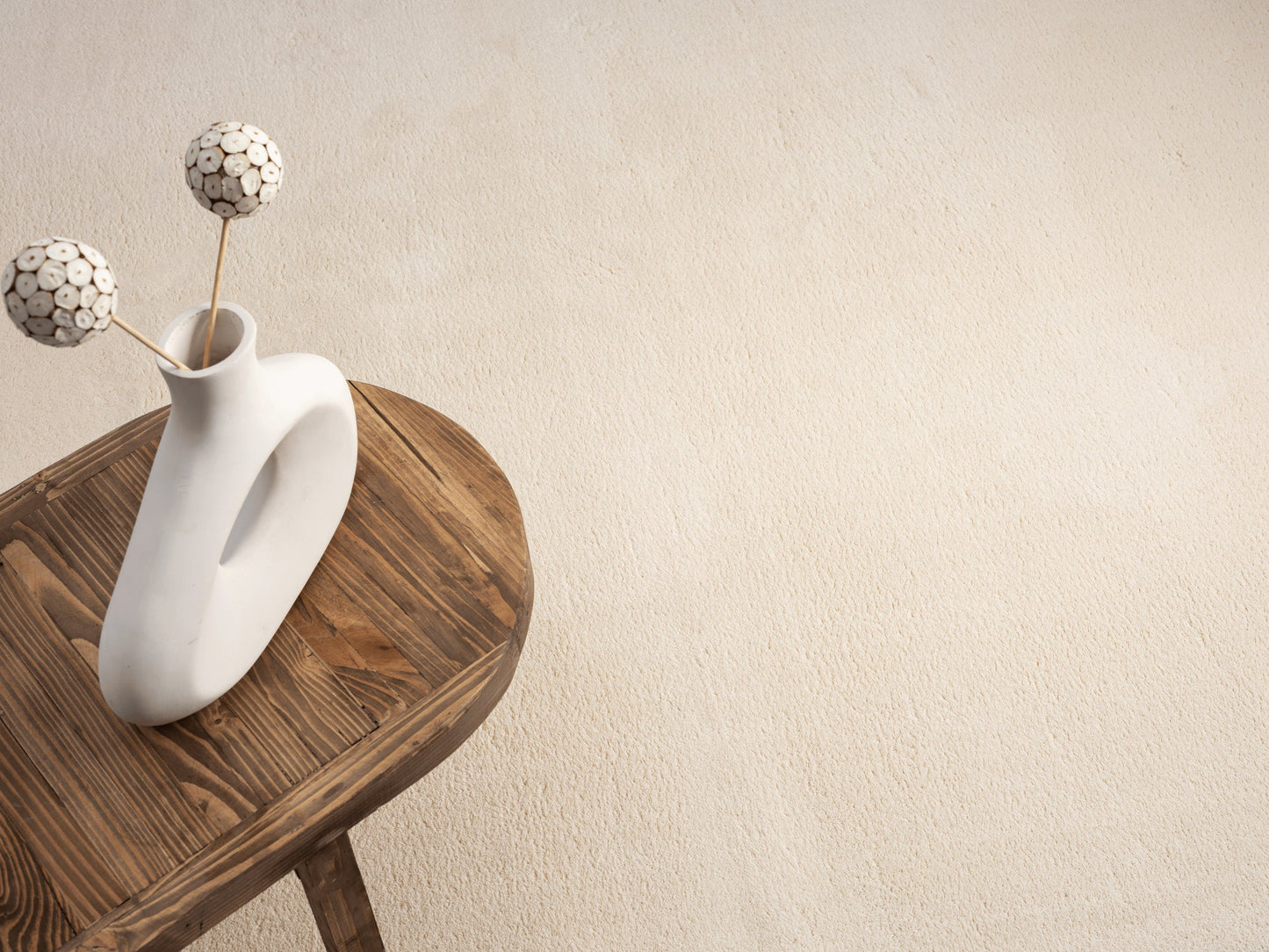 Teppich Lichtschimmer Beige rund - 200cm x 200cm