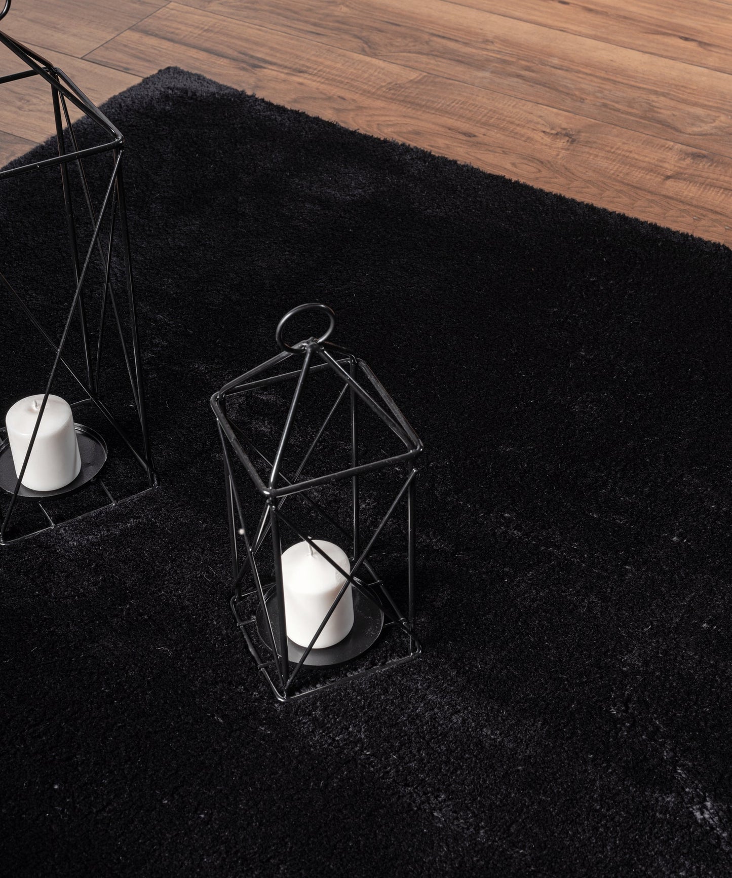 Teppich Lichtspiel Schwarz rechteckig - 110cm x 60cm