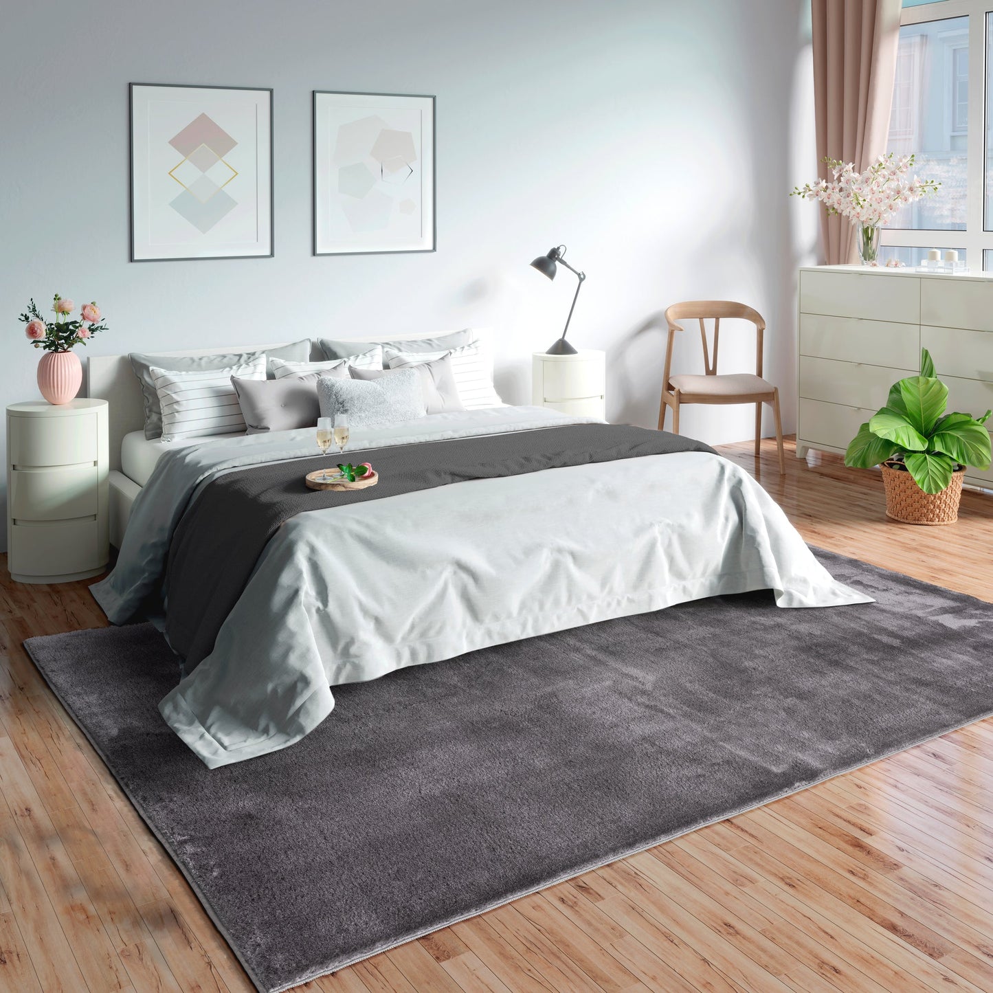 Teppich Abendtraum Anthracite rechteckig - 340cm x 240cm
