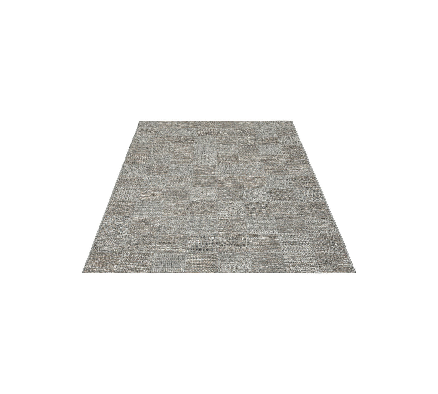 Teppich Feinmosaik Grau, Beige rechteckig - 180cm x 67cm