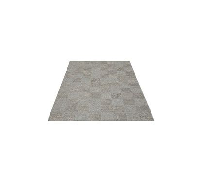 Teppich Webmosaik Grau, Beige rechteckig - 150cm x 80cm