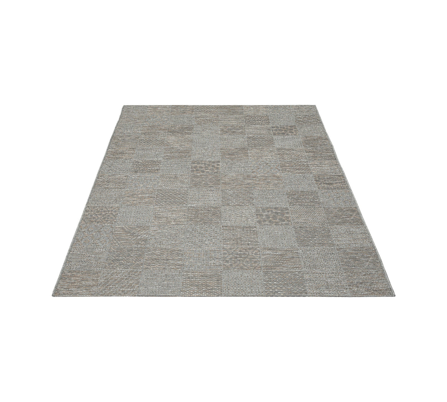 Teppich Karozauber Grau, Beige rechteckig - 220cm x 160cm