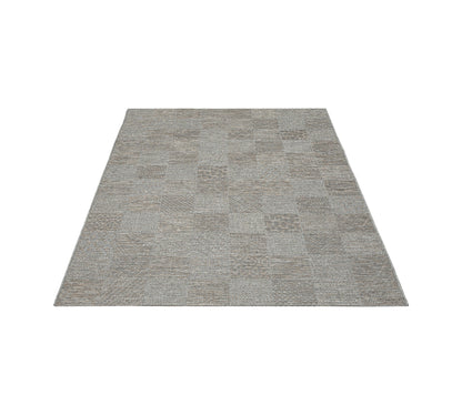 Teppich Karozauber Grau, Beige rechteckig - 220cm x 160cm