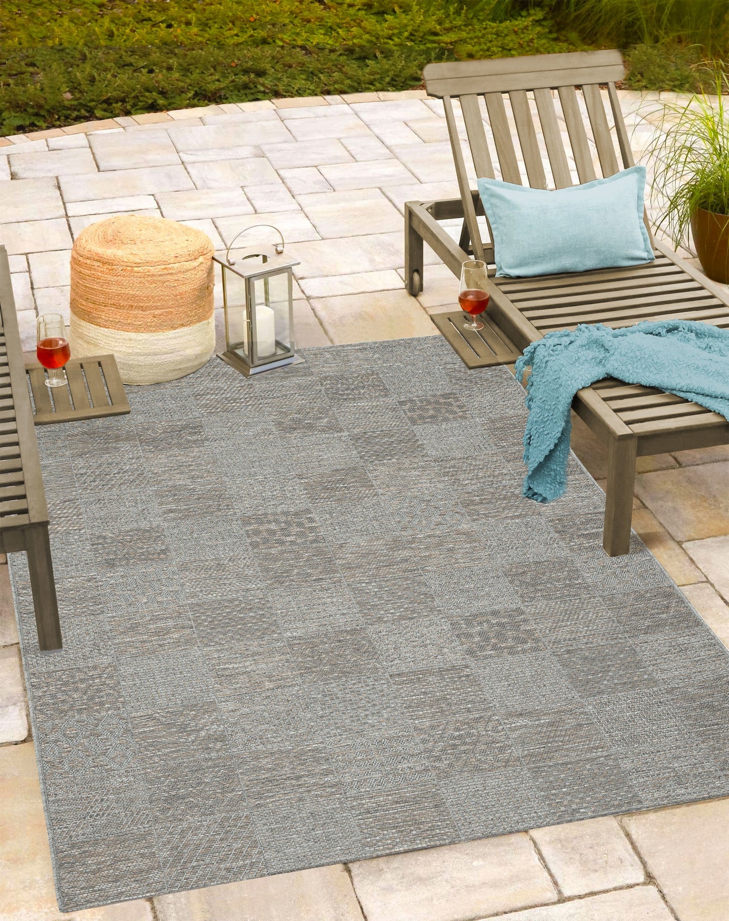 Teppich Karozauber Grau, Beige rechteckig - 220cm x 160cm
