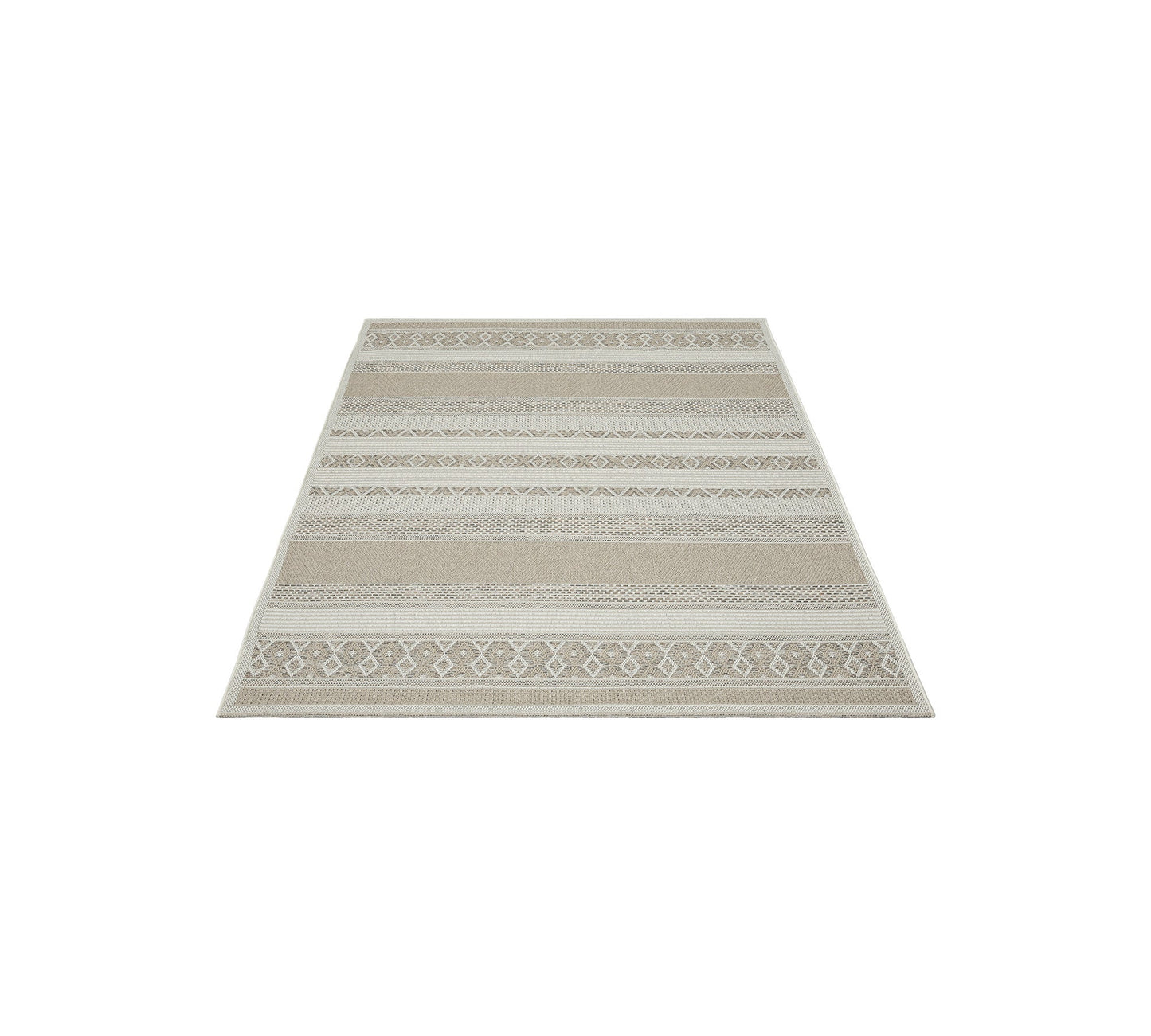 Teppich Nomadenstreifen Grau rechteckig - 180cm x 67cm