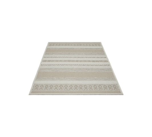 Teppich Nomadenstreifen Grau rechteckig - 180cm x 67cm