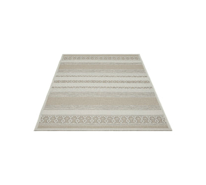 Teppich Atlasstreifen Grau rechteckig - 200cm x 140cm