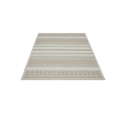 Teppich Atlasstreifen Grau rechteckig - 200cm x 140cm
