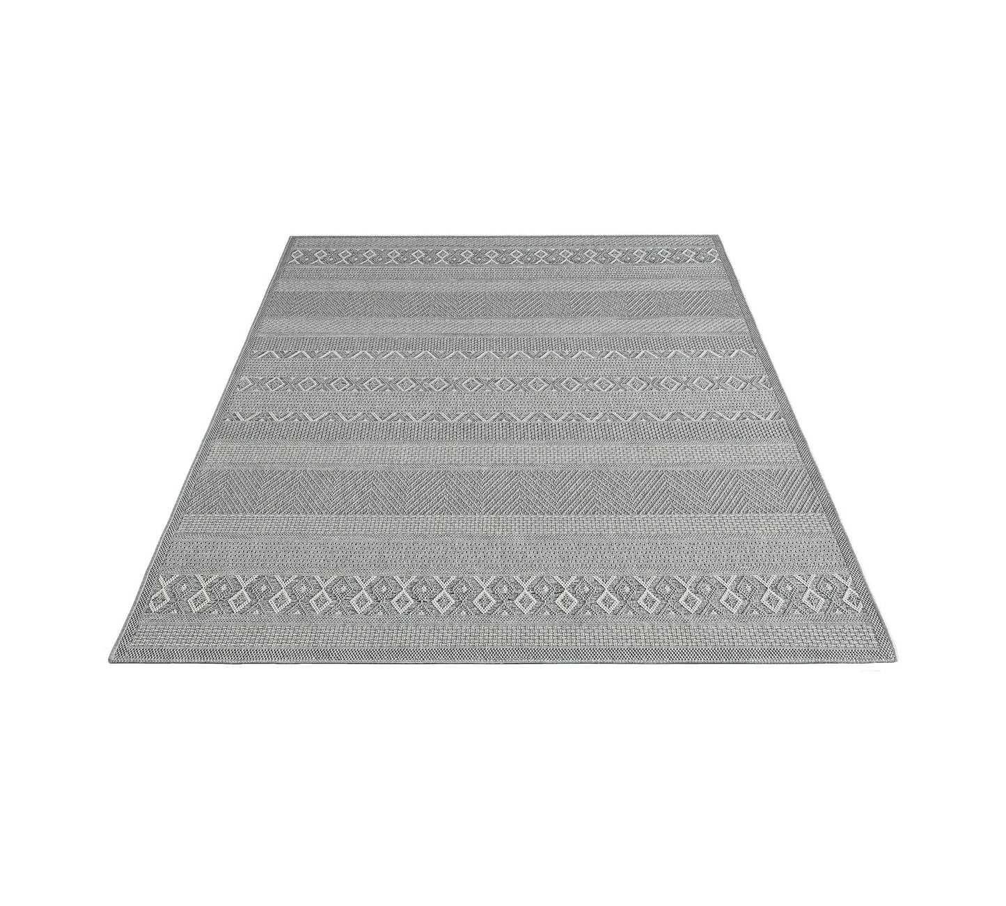 Teppich Oasenstreifen Beige rechteckig - 220cm x 160cm
