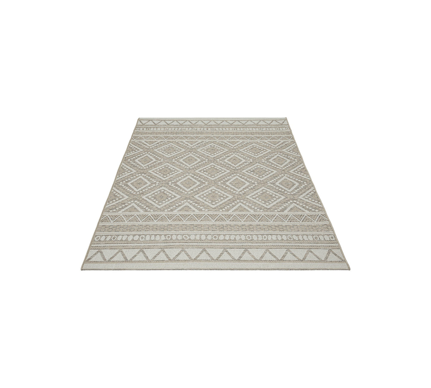 Teppich Nomadenraute Beige rechteckig - 180cm x 67cm