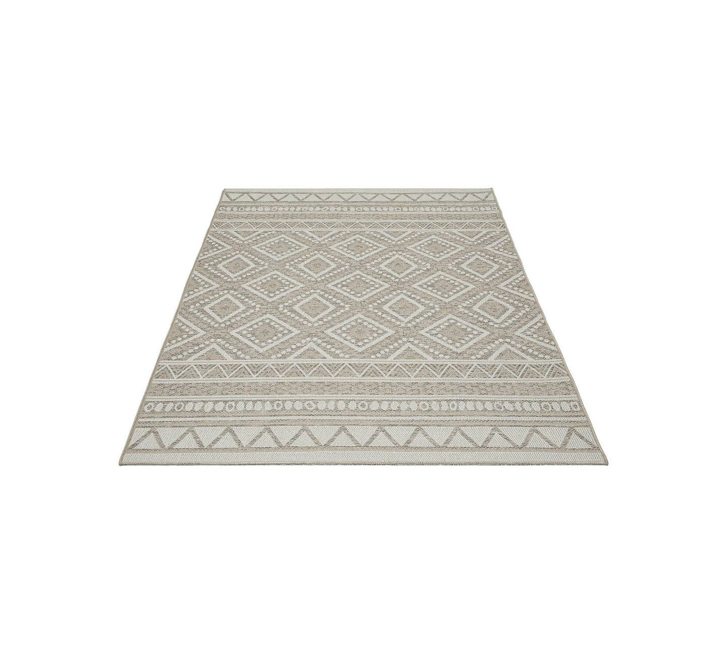 Teppich Atlasraute Beige rechteckig - 200cm x 140cm