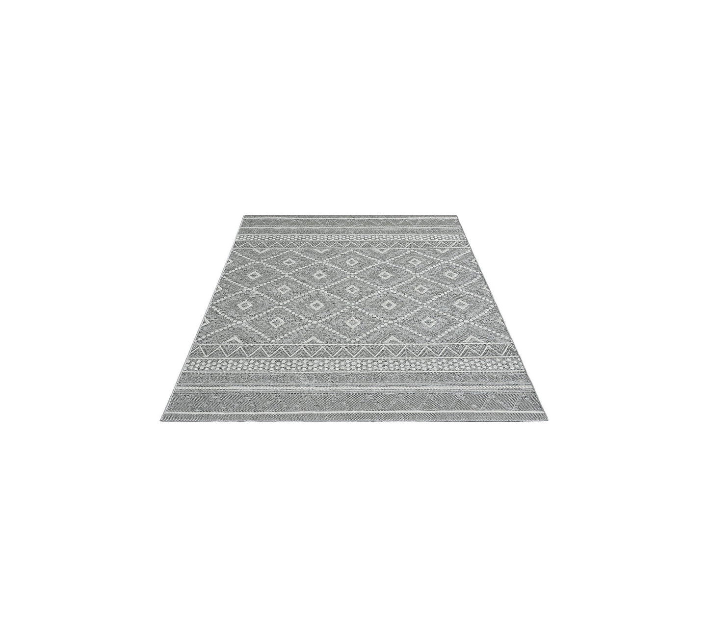 Teppich Rautenpfad Grau rechteckig - 150cm x 80cm