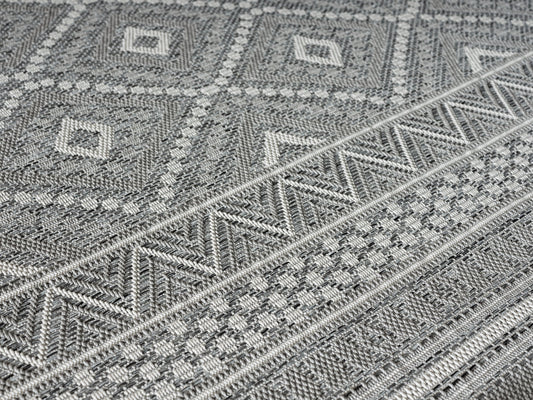 Teppich Wüstenmuster Grau rechteckig - 200cm x 140cm