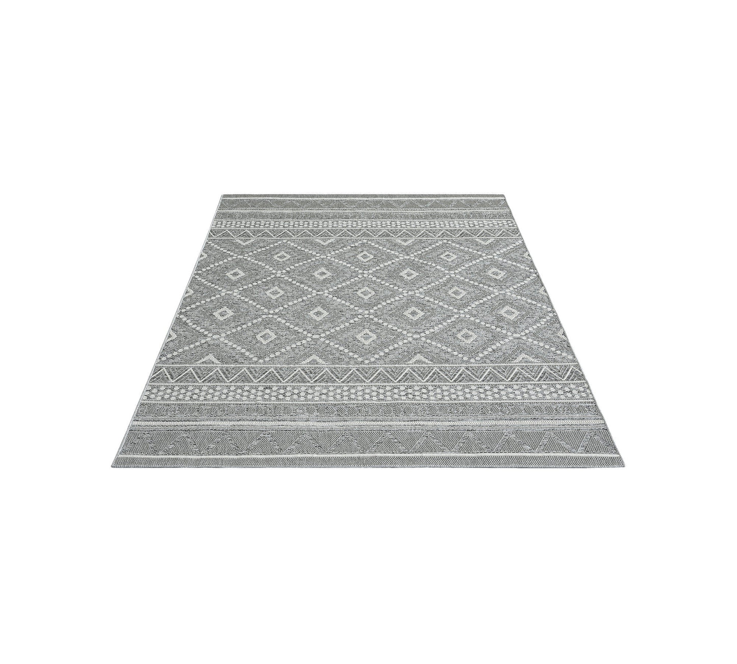 Teppich Wüstenmuster Grau rechteckig - 200cm x 140cm