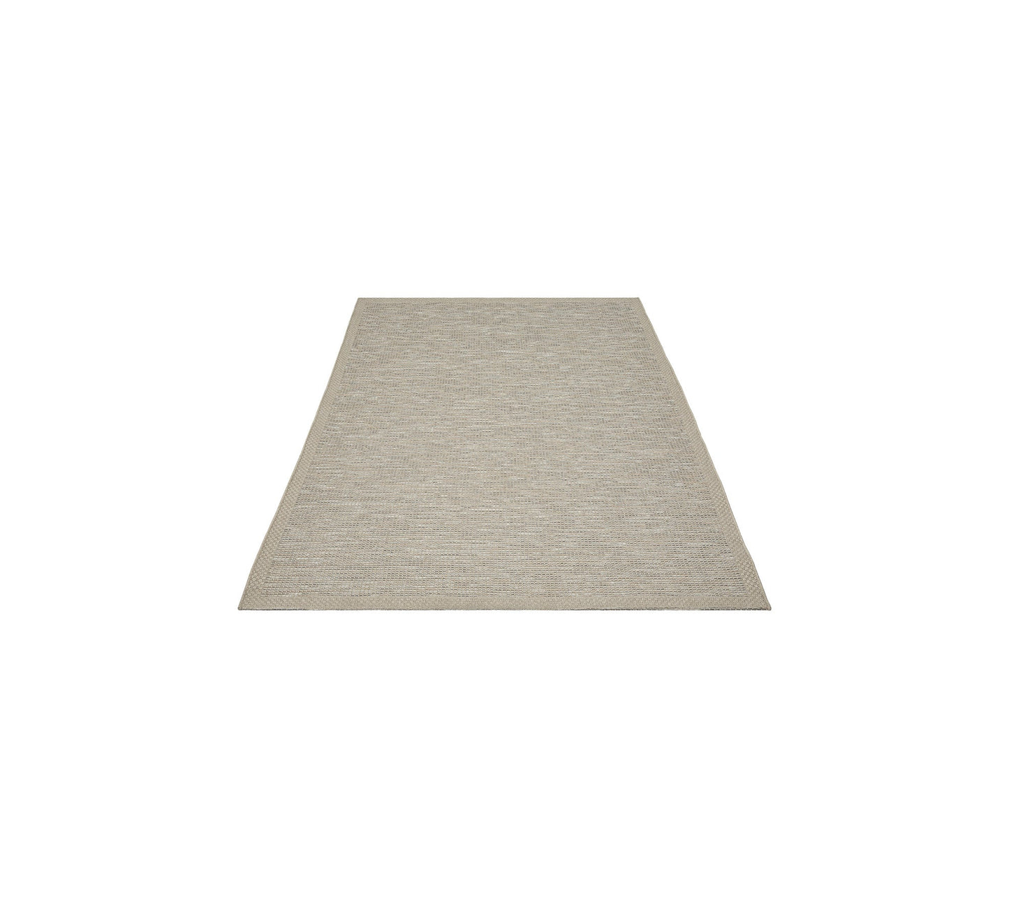 Teppich Leinengeflecht Grau, Beige rechteckig - 150cm x 80cm