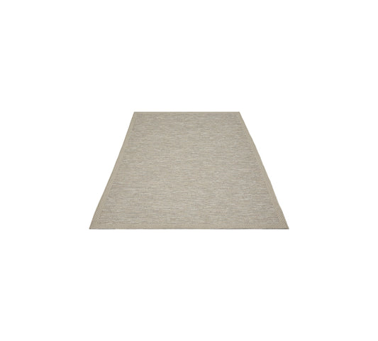 Teppich Leinengeflecht Grau, Beige rechteckig - 150cm x 80cm