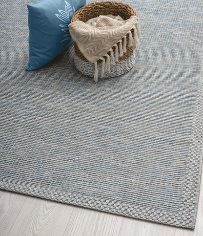 Teppich Gewebeschimmer Turquoise rechteckig - 200cm x 140cm