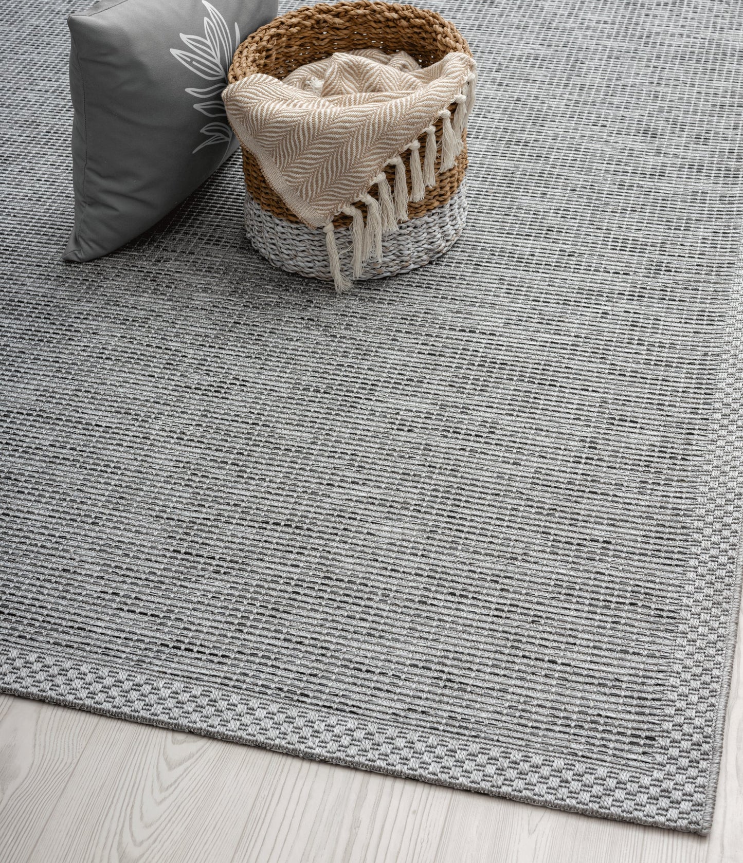 Teppich Gewebefluss Grau rechteckig - 220cm x 160cm