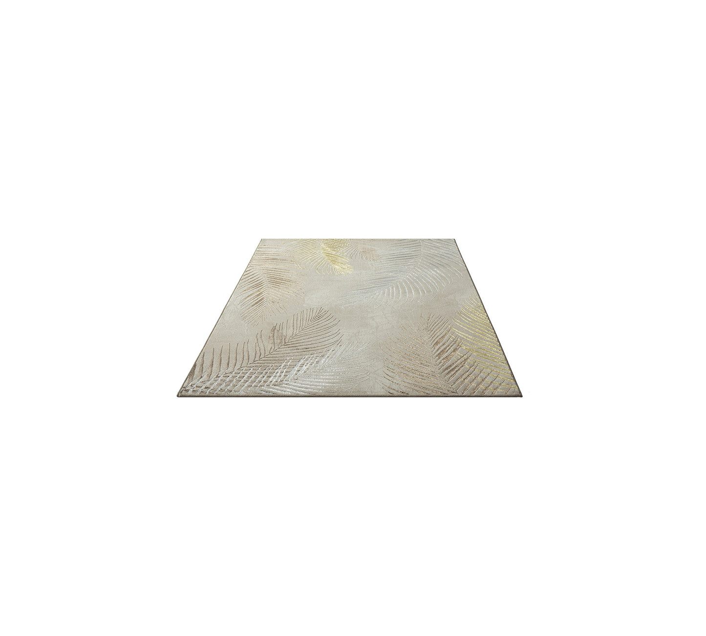 Teppich Tropenblatt Creme rechteckig - 170cm x 120cm
