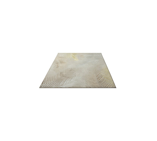 Teppich Tropenblatt Creme rechteckig - 170cm x 120cm