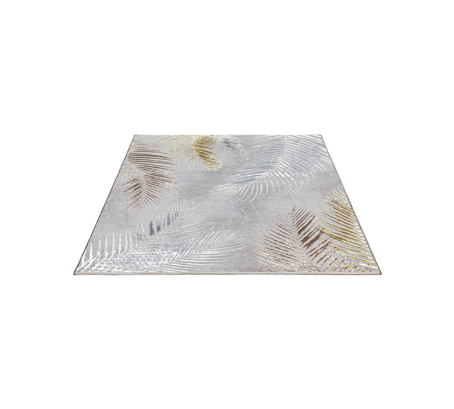 Teppich Blattzauber Grau rechteckig - 230cm x 160cm